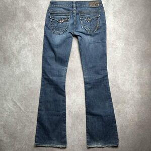 Silver Jeans Tuesday Flap Bootcut Womens Sz 27x35 Blue Stretch Denim Flare Y2K